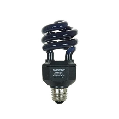 Sunlite SL20/BLB 20 Watt Spiral Energy Saving CFL Light Bulb Medium Base Blacklight Blue (6 Pack) Sunlite SL20/BLB 20 Watt Spiral Energy Saving CFL Light Bulb Medium Base Blacklight Blue (6 Pack)