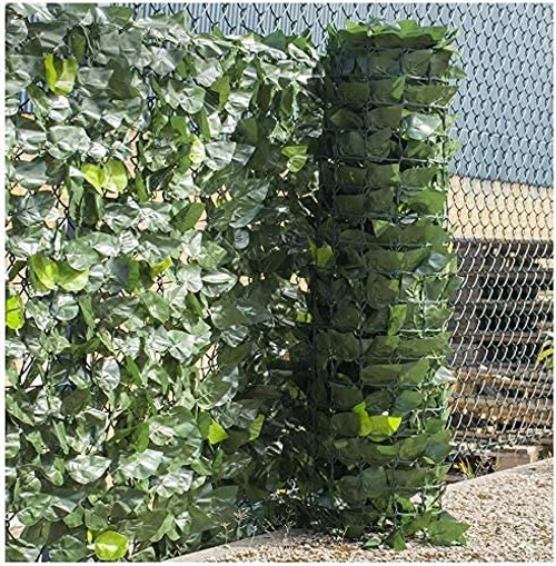 Artificial Faux Ivy Hedge Grass Wall Panel Artificial Privacy Hedge Screen Artificial Garden Plant Fencedecorative Fences Privacy Screen for Garden Fence Artificial Ivy Hedge Scroll 812(Co