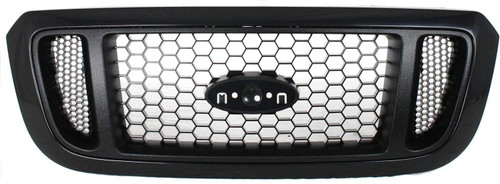 Grille Assembly Compatible with 2004-2005 Ford Ranger Textured Black Shell with Painted Silver Insert FO1200460