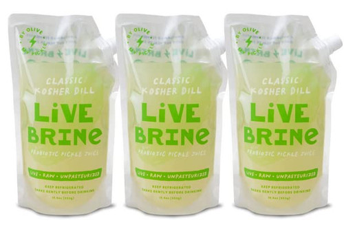 Probiotic Pickle Juice - 58.5 Ounces | 3 Pack Bundle of LiveBrine Kosher Dill Pickle Juice with Natural Probiotics and Digestive Enzymes for Gut Health - 39 Pickle Shots Probiotic Pickle Juice - 58.5 Ounces | 3 Pack Bundle of LiveBrine Kosher Dill Pickle Juice with Natural Probiotics and Digestive Enzymes for Gut Health - 39 Pickle Shots
