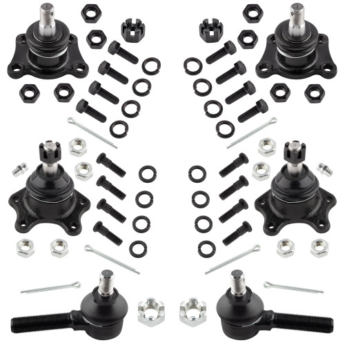 6Pcs Front Outer Tie Rod Ends Link + Upper Ball Joints + Lower Ball Joints Fit For Toyota 4Runner 1989-1995, For Toyota Pickup 1986-1995, For Toyota T100 1993-1998 Replace# K9519 K9482 ES2376