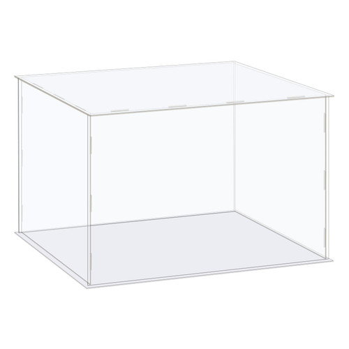 Acrylic Display Case Box Clear Dustproof Protection Showcase 16.1x14.1x14.1 Inch for Collectibles Display