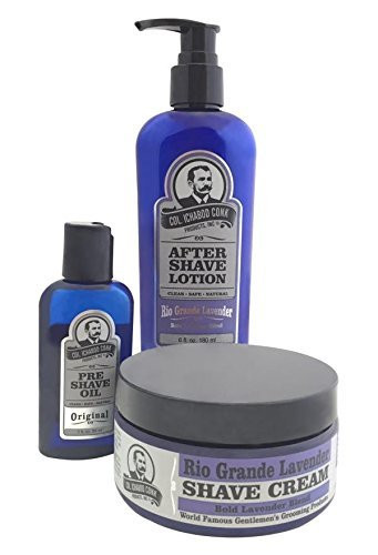 Colonel Conk Model 4030 Rio Grande Lavender 3pc Shave Kit