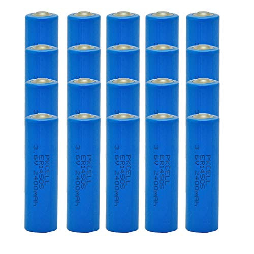 AA Size Battery 3.6V 2400mAh ER14505 Lithium Battery Count:Pcs 20