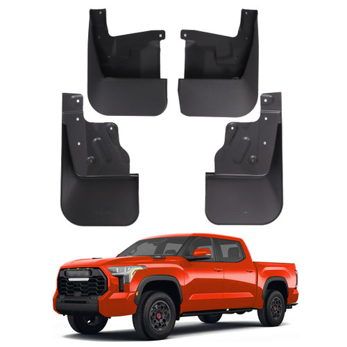 Mud Flaps Compatible with Toyota Tundra 2022 2023 2024, Front & Rear Guards Splash Tundra Accessories, 4PCS/Set, NO Need to Drilling