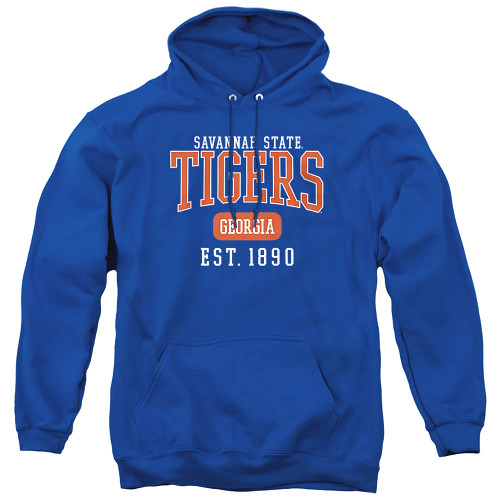 Savannah State University Official Est. Date Unisex Adult Pull-Over Hoodie, Royal Blue, 3X-Large