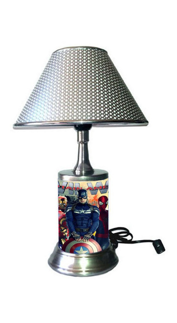 Captain America Civil War Lamp with Shade, Marvel Captain America Civil War Lamp with Shade, Marvel