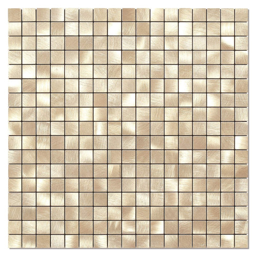 Peel and Stick Backsplash Tile Stickers Backsplash Kitchen,Peel and Stick Tile for Bathroom Wall Adhesive Tiles Peel and Stick on Small Tile Metal Tiles Square-10sheets Champagne Gold