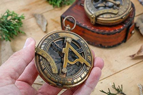 Brass Compass Nautical Compass Engraving Antique Compass Gift for Graduation, Anniversary, Baptism, Boy Scout, or Christmas - Vintage Style Working Compass (Engraved with Leather Box) Brass Compass Nautical Compass Engraving Antique Compass Gift for Graduation, Anniversary, Baptism, Boy Scout, or Christmas - Vintage Style Working Compass (Engraved with Leather Box)