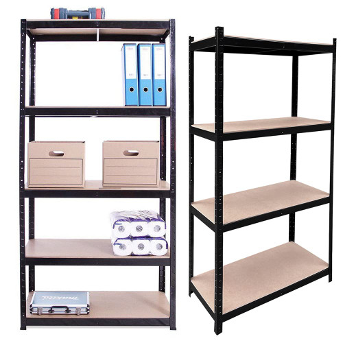 5-Tier Utility Shelves, Garage Shelving Unit, Metal Storage Shelves, Adjustable Storage Racks, Heavy Duty Shed Shelf, Kitchen Racking - Black, 59" x 28" x 12" 5-Tier Utility Shelves, Garage Shelving Unit, Metal Storage Shelves, Adjustable Storage Racks, Heavy Duty Shed Shelf, Kitchen Racking - Black, 59" x 28" x 12"