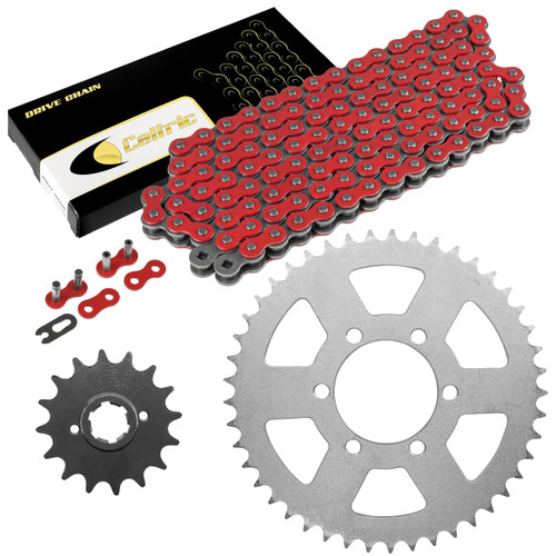 Red Drive Chain and Sprocket Kit Compatible with Yamaha XJ550 XJ 550 Maxim / XJ550R Seca 1981 1982 1983 Red Drive Chain and Sprocket Kit Compatible with Yamaha XJ550 XJ 550 Maxim / XJ550R Seca 1981 1982 1983