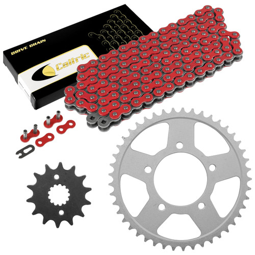 Red Drive Chain and Sprocket Kit Compatible With Suzuki GSX600F Katana 600 1992-1997