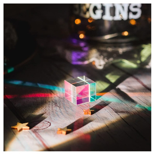 Prisms & Kaleidoscopes Triangular Prism BK7 Optical Prisms Physics Teaching Refracted Light Science Classroom Optics Kits (Color : Cube Prism30X30X30MM)
