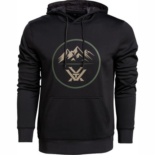 Optics 3 Peaks Performance Hoodies (Black,Large)