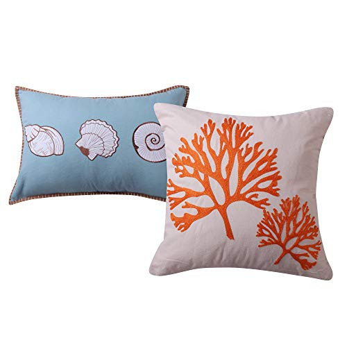Greenland Home Maui Pillow Set, Coastal Blue