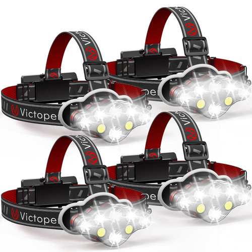 Rechargeable Headlamp 4 Pack, 8 LED 18000 High Lumen Bright Head Lamp with Red Light, Lightweight USB Head Light, 8 Mode Waterproof Head Flashlight for Outdoor Running Hunting Hiking Camping Rechargeable Headlamp 4 Pack, 8 LED 18000 High Lumen Bright Head Lamp with Red Light, Lightweight USB Head Light, 8 Mode Waterproof Head Flashlight for Outdoor Running Hunting Hiking Camping