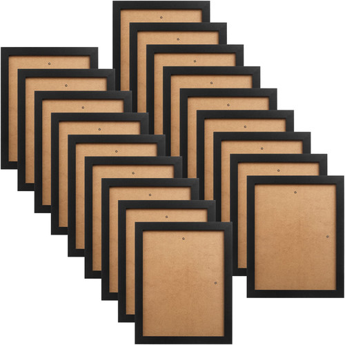 18 Pack Picture Frames Diploma Frames Degree Frame Wood Certificate Frame Award Document Frame Photo Frame Horizontal and Vertical Formats for Wall or Tabletop Display (Black, 8.5 x 11 Inch)
