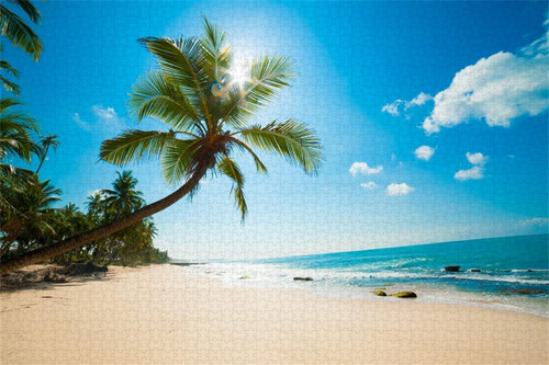 Wooden Puzzle 1500 Pieces Blue Sky and White Clouds Unique Gift Home Decoration