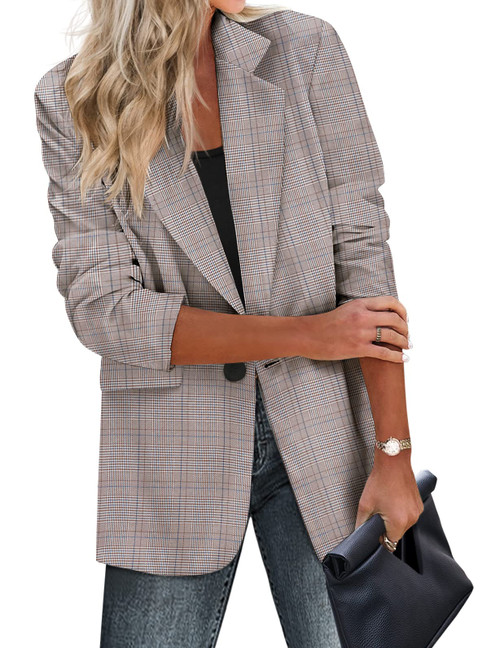 Womens Oversized Casual Blazers Open Front Work Office Jackets Lapel Button Long Blazer Suit for Bussiness Womens Oversized Casual Blazers Open Front Work Office Jackets Lapel Button Long Blazer Suit for Bussiness