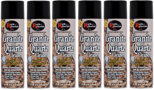 Granite & Quartz Cleaner Spray 18 oz. Can, Cleans Tile, Marble, Kitchen Countertop, and Natural Stone Surfaces, Streak-Free Shine Pack of 6