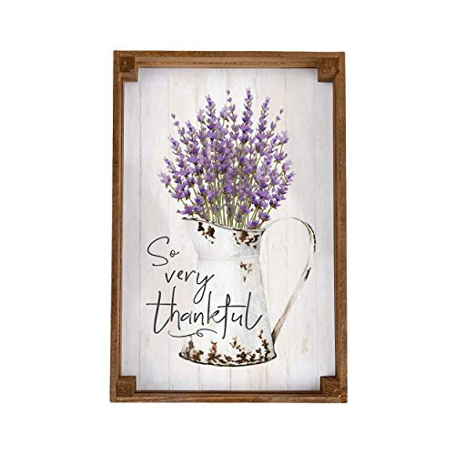 P. Graham Dunn So Very Thankful Natural Brown 17 x 11 Pine Wood Dimensional Wall Plaque