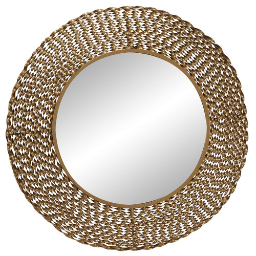 Wall Mirror, 35" L x 1" W x 35" H, Gold