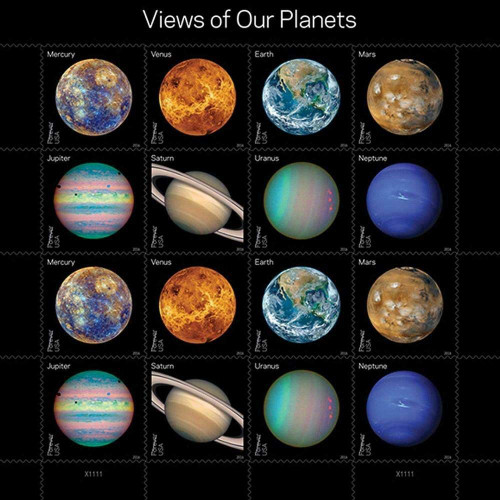 Views of Our Planets Forever Postage Stamps Sheet of 16 Self-Adhesive 1 Sheet of 16 Stamps