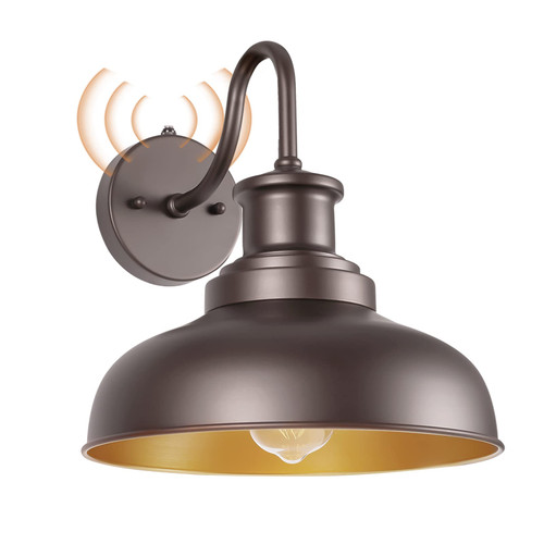 Dusk to Dawn Outdoor Gooseneck Barn Light Outdoor Wall Sconce Farmhouse Exterior Wall Mount Light Vintage Wall Lighting Fixture Industrial Black Wall Lantern for Porch 1 Pack, DDRZ007 ORB Dusk to Dawn Outdoor Gooseneck Barn Light Outdoor Wall Sconce Farmhouse Exterior Wall Mount Light Vintage Wall Lighting Fixture Industrial Black Wall Lantern for Porch 1 Pack, DDRZ007 ORB