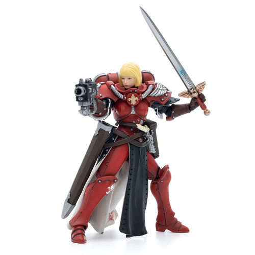 JOYTOY 1/18 Action Figures Warhammer 40k Mecha Joy Toy Model Toys Red Adepta Sororitas Battle Sisters Order of The Bloody Rose Sister Superior Kamina