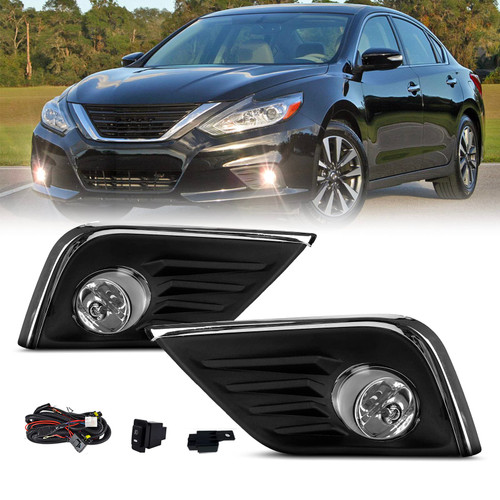 Fog Lights Assembly Replacement For 2016 2017 Nissan Altima Fog Lamp Replacement with 12V 55W H11 Bulbs Wiring Harness and Switch