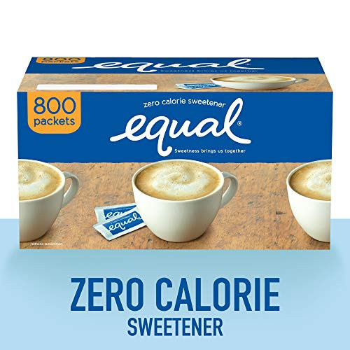 EQUAL 0 Calorie Sweetener, Sugar Substitute, Zero Calorie Sugar Alternative Sweetener Packets, Sugar Alternative, 800 Count