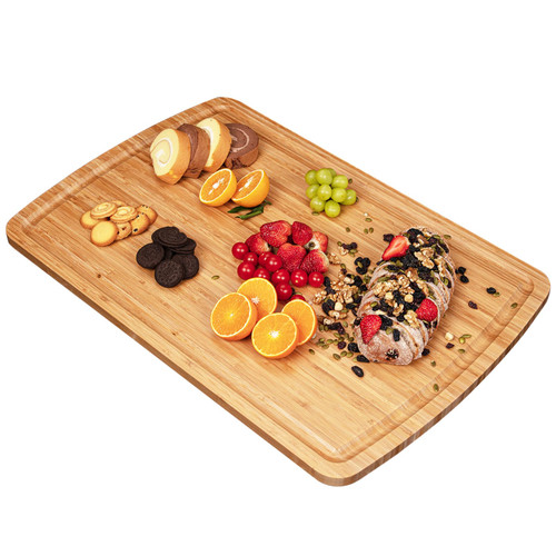 Extra Large Cutting Board Heavy Duty Chopping Board with Juice Groove, Bamboo Butcher Block, 30x20 inch