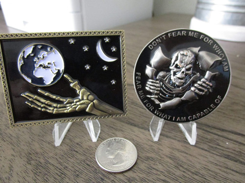 Set of Two United States Special Operations Command & Joint Special Operations Command JSOC SOCOM AFSOC NSWC MARSOC Reaper Challenge Coins