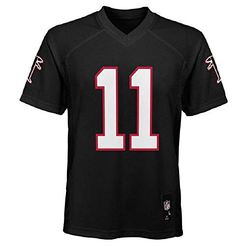 Outerstuff Julio Jones Atlanta Falcons NFL Youth Black/Red Alternate Mid-Tier Jersey (Youth Large 14-16)