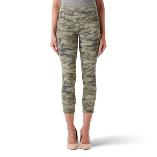 Denim Rx Fever Stretch Crop Capri Jean, Delirious-Green Camo, 10