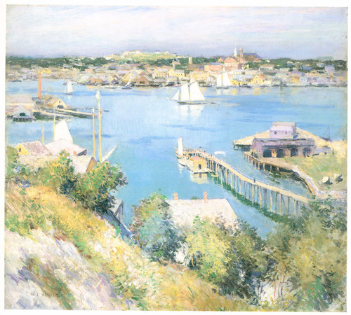 Gloucester Harbor-Metcalf - Canvas OR FINE Print Wall Art