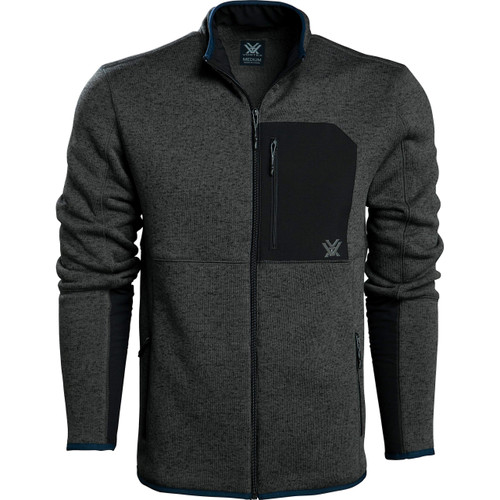 Optics Anchor Point Fleece Full Zip Jacket - Grey Heather - Small