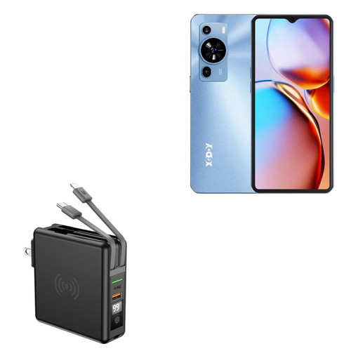 Charger Compatible with Xgody Mate 50 - Wireless Rejuva Wall Charger (10000mAh) (18W), Wireless Rejuva Wall Charger (10000mAh) - Jet Black