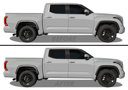 Chrome Delete Blackout Vinyl Overlay for 2022-2024 Toyota Tundra Window Trim (Satin Black)