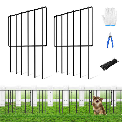 19 Pack Animal Barrier Fence, 20.6ft(L) X 17inch(H) No Digging Garden Fence Panels, Rustproof Metal Border, Dogs Rabbits Blockers Ground Stakes Defense Fence for Outdoor Landscape Patio 19 Pack Animal Barrier Fence, 20.6ft(L) X 17inch(H) No Digging Garden Fence Panels, Rustproof Metal Border, Dogs Rabbits Blockers Ground Stakes Defense Fence for Outdoor Landscape Patio