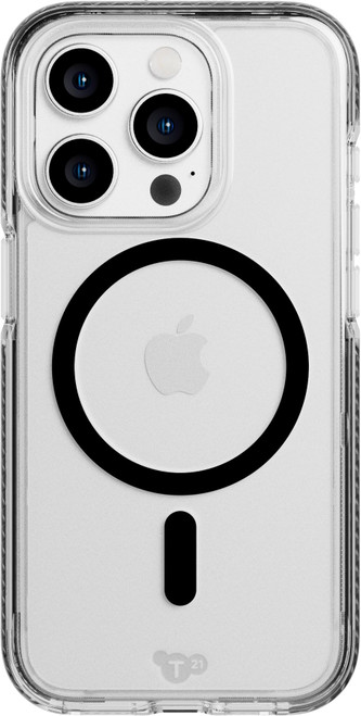 Evo Crystal case for iPhone 15 Pro - Compatible with MagSafe - Impact Protection Case - Graphite Black