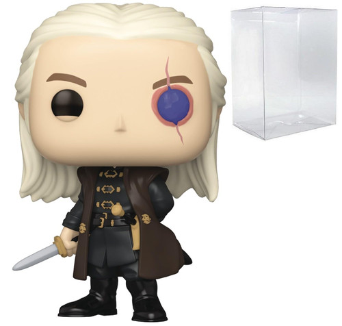House of Dragon - Aemond Targaryen Glow-in-The-Dark Chase Funko Vinyl Figure (Bundled with Compatible Box Protector Case), Multicolor, 3.75 inches