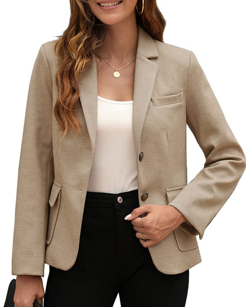 Women's Casual Blazers Long Sleeve Lapel Open Front Work Office Bussiness Warm Blazer Jackets Khaki Women's Casual Blazers Long Sleeve Lapel Open Front Work Office Bussiness Warm Blazer Jackets Khaki