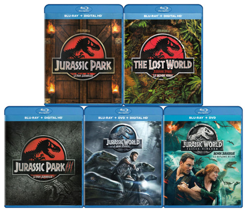 Jurassic Park / The Lost World: Jurassic Park / Jurassic Park 3 / Jurassic World / Jurassic World: Fallen Kingdom (Blu-ray) (5-Pack)