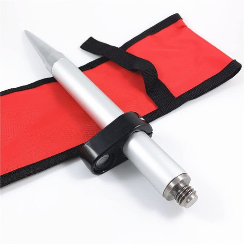 30CM length Adapter Mini Prism Pole For Prism Survey Total Stations 5/8 x 11 Thread + leveling bubble