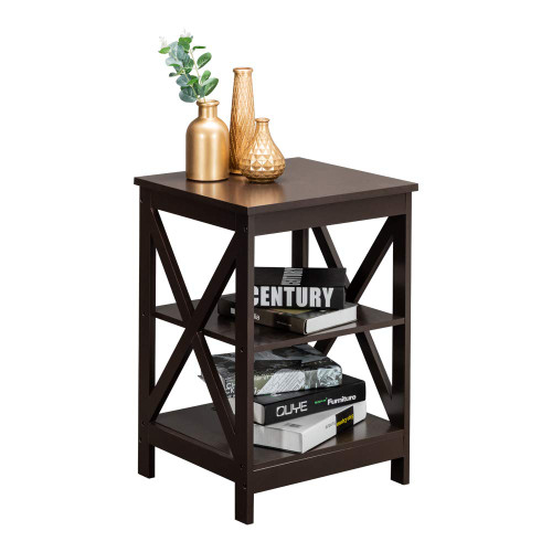 Sofa Side Table, 2-Tier End Table Nightstands for Living Room Bedroom, Bedside Table Coffee Table with Shelf Modern Furniture, Coffee