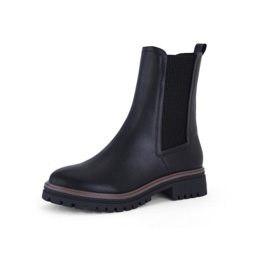 Women's Chelsea Platform Ankle Boots - Elastic Chunky Heel Lug Sole Booties (6) Women's Chelsea Platform Ankle Boots - Elastic Chunky Heel Lug Sole Booties (6)