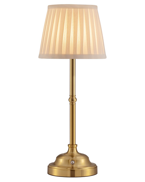 Portables Cordless Table Lamp, Fabric Shade Desk Lamp, 5000mAh Rechargeable Battery Powered Lighting, Dimmable Light for Dining Room, Bedroom, Bedside, Bar, Outdoor, Camping, Balcony (Bronze)