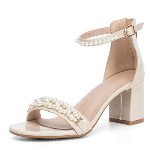 Women's Heels Sandals for Women Open Toe Fashion Pearls Platform Heeled Sandals Ankle Strap Block Chunky Low Heel Pump Sandals Party Wedding Dress Shoes(Nude7) Women's Heels Sandals for Women Open Toe Fashion Pearls Platform Heeled Sandals Ankle Strap Block Chunky Low Heel Pump Sandals Party Wedding Dress Shoes(Nude7)