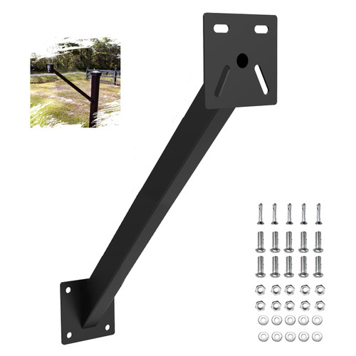 Keypad Mounting Post Bracket Heavy-Duty Universal Pedestal Mount Ghost Controls Gooseneck for Keypads on Automatic Gate Opener Systems, 24" 1-Pack for Truck